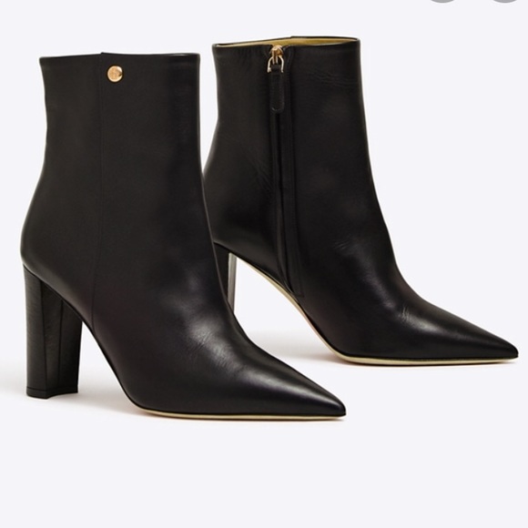 Tory Burch Shoes - Tory Burch Black Leather Penelope Bootie Pointed